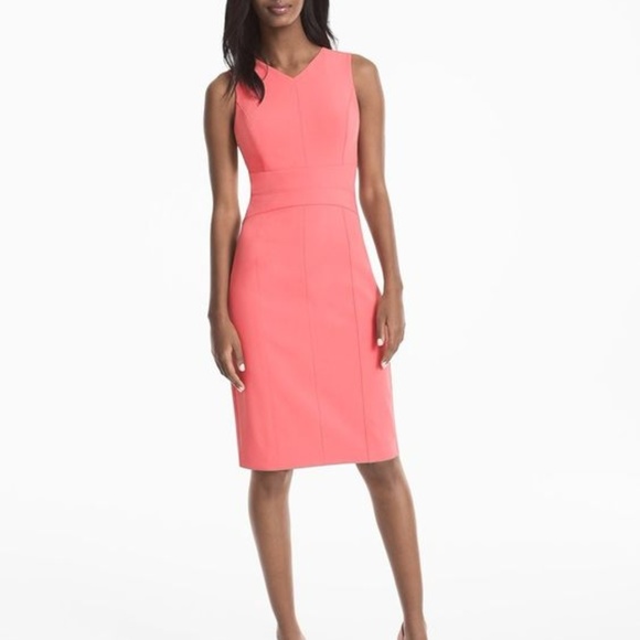 Seamed sheath gelato sleeveless Vee neck dress - Picture 5 of 5